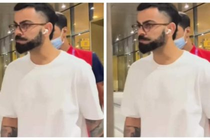 Virat Kohli snapped at the airport as he reunites with his wife Anushka Sharma and kids Akaay and Vamika in Mumbai | Hindi Movie News