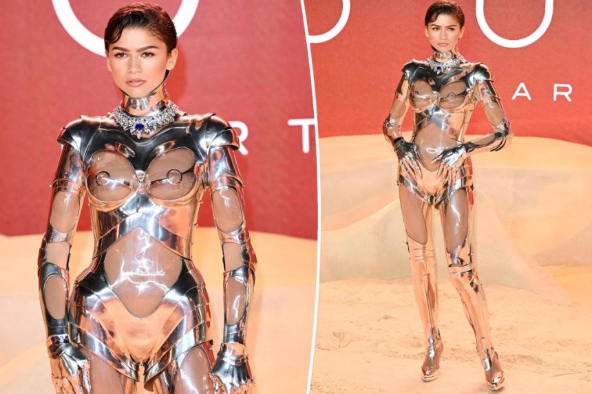 Why Zendaya almost didn't wear metal Mugler suit to 'Dune: Part Two' premiere