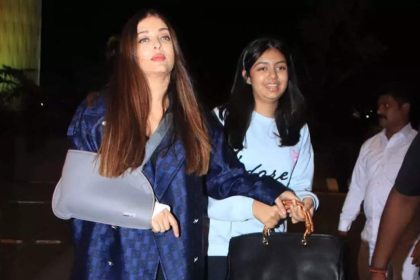 Aishwarya Rai Bachchan and daughter Aaradhya Bachchan spotted at Mumbai airport as they leave for Cannes 2024 | Hindi Movie News