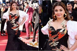 Aishwarya Rai Bachchan dazzles in dramatic black gown at Cannes 2024 red carpet | Hindi Movie News