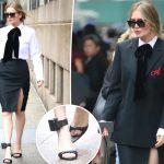 Anna Delvey wears scarlet letter, ankle monitor in fashionable court photos