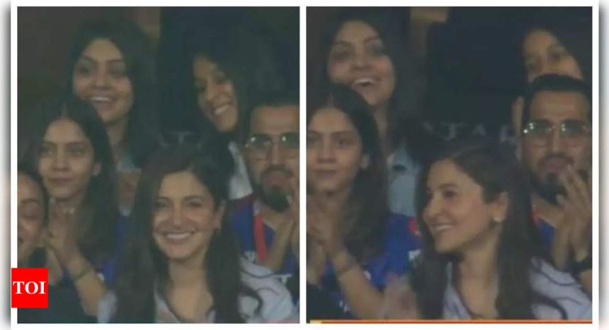 Anushka Sharma makes FIRST public appearance after son Akaay's birth as she cheers for Virat Kohli in Bengaluru stadium- See photos |