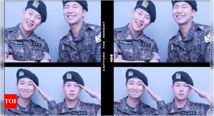 BTS RM and MONSTA X's Joohoney share military reunion photos on Instagram |