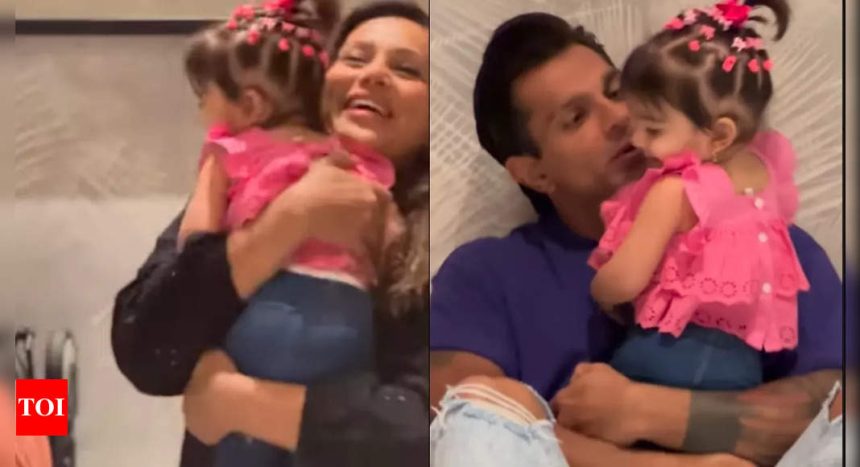 Bipasha Basu and Karan Singh Grover share a cute playtime video with their munchkin Devi - WATCH | Hindi Movie News