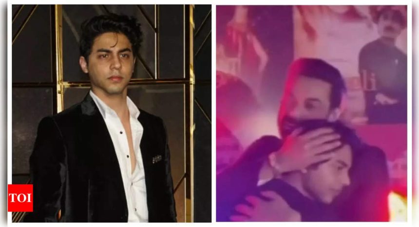 Bobby Deol shares a warm hug with Shah Rukh Khan's son Aryan Khan at 'Stardom' wrap party; calls him 'dedicated' - WATCH video |