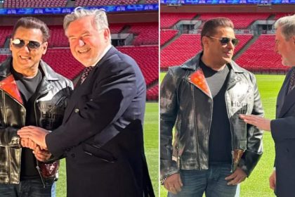 Brent North's MP Barry Gardiner extends a warm greeting to Salman Khan at Wembley Stadium; says, 'Tiger is alive and is in London'