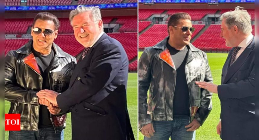 Brent North's MP Barry Gardiner extends a warm greeting to Salman Khan at Wembley Stadium; says, 'Tiger is alive and is in London'