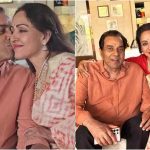 Dharmendra plants a kiss on Hema Malini's cheeks in unseen pictures from their 44th wedding anniversary, Esha Deol joins them | Hindi Movie News