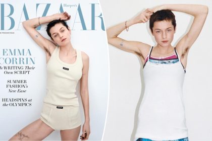 Emma Corrin shows off armpit hair on Harper's Bazaar cover, dividing social media