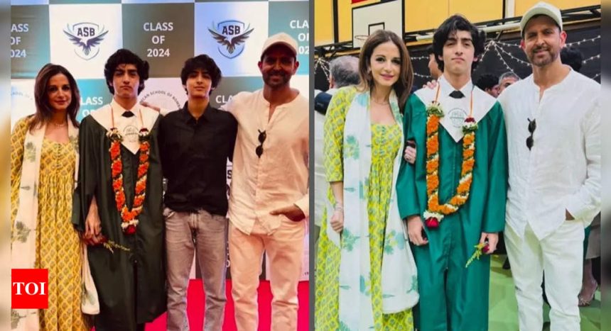 Hrithik Roshan Son: Hrithik Roshan and Sussanne Khan attend son Hrehaan's graduation ceremony |