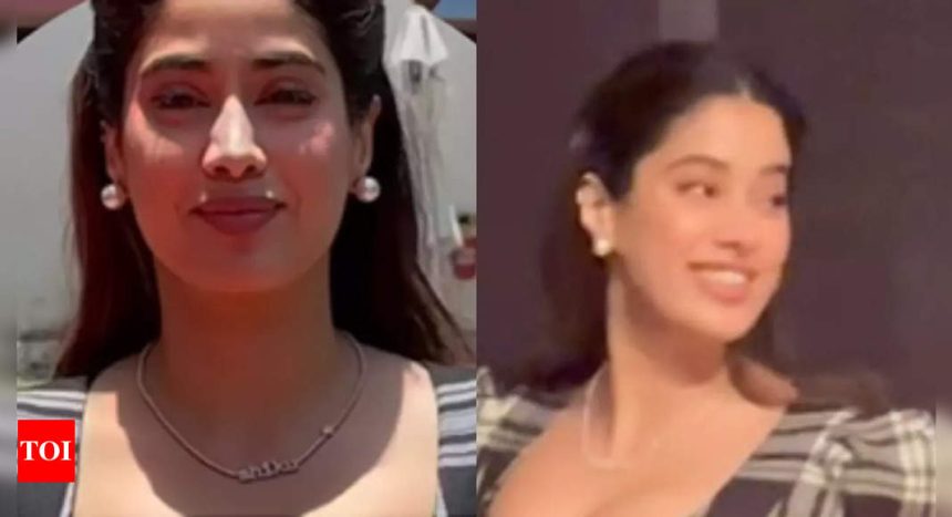 Jahnvi Kapoor's pendant with boyfriend's name steals the show at a recent event | Hindi Movie News