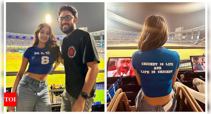 Janhvi Kapoor SCORCHES up social media with her sporty 'Mr and Mrs Mahi' avatar at cricket match - Pics |