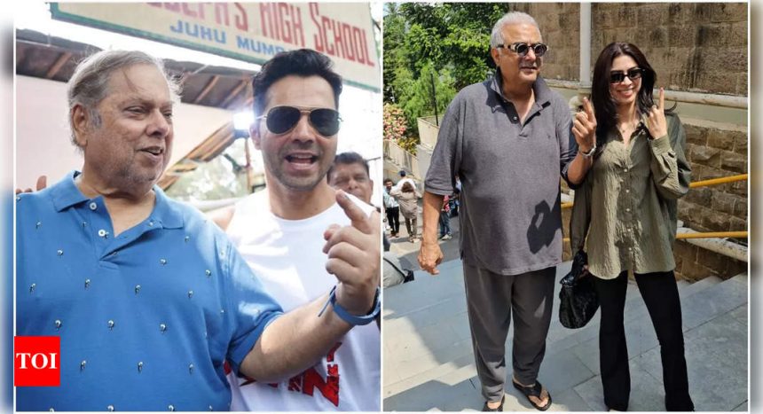 Lok Sabha Elections: Varun Dhawan, David Dhawan, Boney Kapoor, Khushi Kapoor and fulfill their civic duty | Hindi Movie News