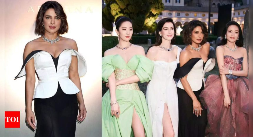 Priyanka Chopra Jonas wins the internet with her new look as she attends an event, poses with Anne Hathaway, Liu Yifei, Shu Qi - WATCH video | Hindi Movie News