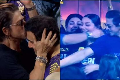 Shah Rukh Khan kisses Gauri Khan and Gautam Gambhir as KKR beats SRH to claim their third IPL trophy: Check out the celebration moments | Hindi Movie News