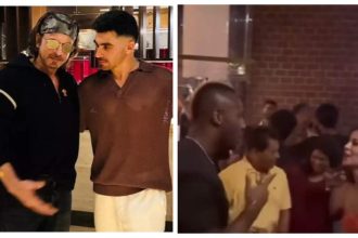 Shah Rukh Khan strikes a pose with Rahmanullah Gurbaz; Ananya Panday shakes a leg with Andre Russell at KKR’s after-party - See INSIDE photos |