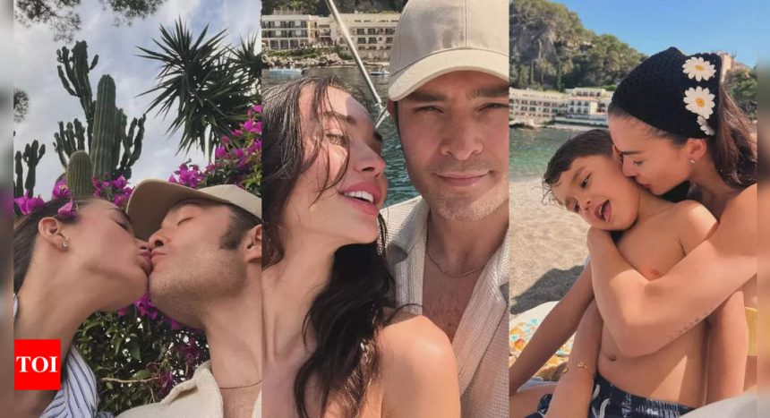 Amy Jackson drops picturesque moments from Sicilian vacay with fiancé Ed Westwick and her son |