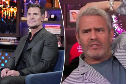 Andy Cohen scolds pal Jeff Lewis for whacking him on head during 'WWHL'