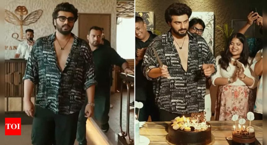 Arjun Kapoor jokingly says 'shaadi nahi kar rahe hum' as a female fan feels nervous at his birthday celebration | Hindi Movie News