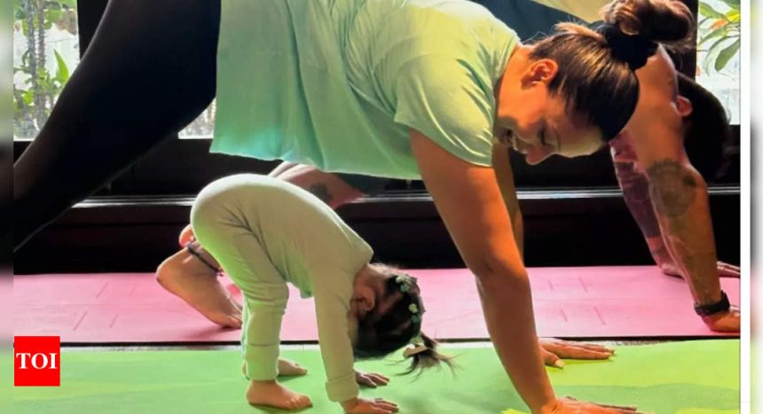 Bipasha Basu's family yoga with Karan Singh Grover and daughter Devi steals the spotlight