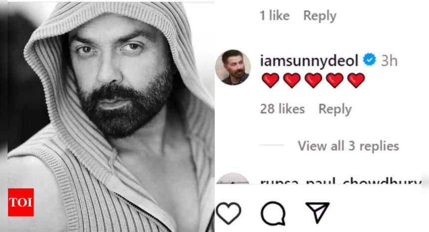 Bobby Deol stuns fans with monochrome pic; brother Sunny Deol showers love | Hindi Movie News