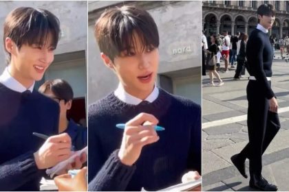 Byeon Woo Seok interacts with fans in Milan, asks them to spell names in English |