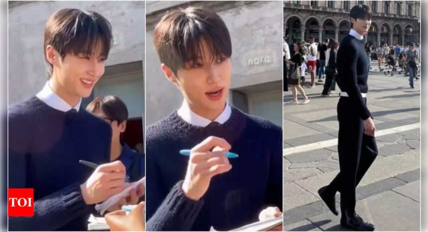 Byeon Woo Seok interacts with fans in Milan, asks them to spell names in English |