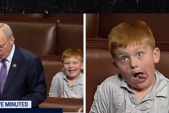 Congressman John Rose's Son Steals Show With Silly Faces At House Speech