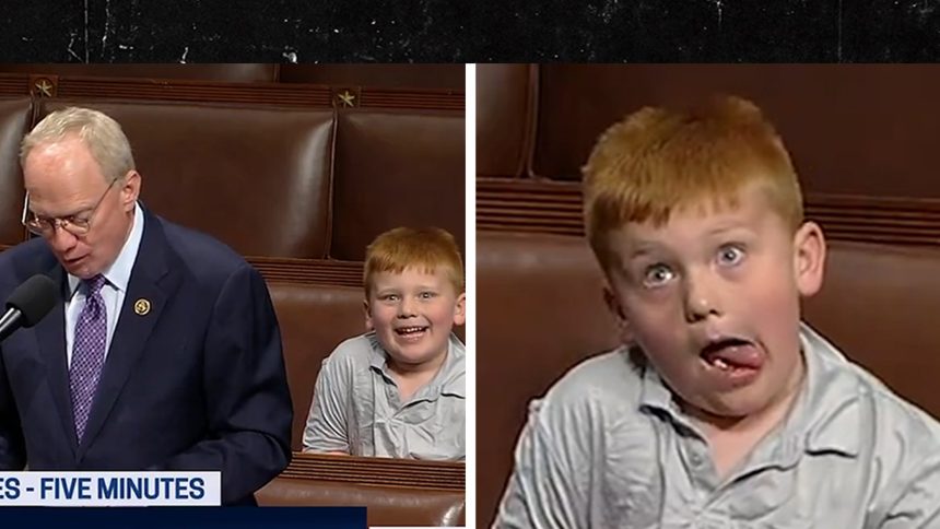 Congressman John Rose's Son Steals Show With Silly Faces At House Speech