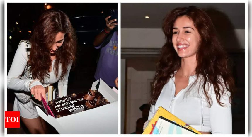 Disha Patani cuts cake, poses for camera as she celebrates birthday with paparazzi - See photos |