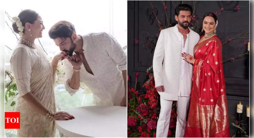 From Huma Qureshi to Ayushmann Khurrana, see how celebs congratulated newlyweds Sonakshi Sinha and Zaheer Iqbal | Hindi Movie News