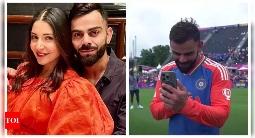 India wins T20 worldcup: Emotional Virat Kohli video calls Anushka Sharma, Vamika and Akaay - WATCH |