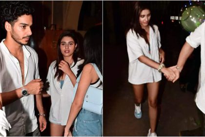 Ishaan Khatter and 'girlfriend' Chandni Bainz walk hand-in-hand in family outing with Neliima Azeem | Hindi Movie News