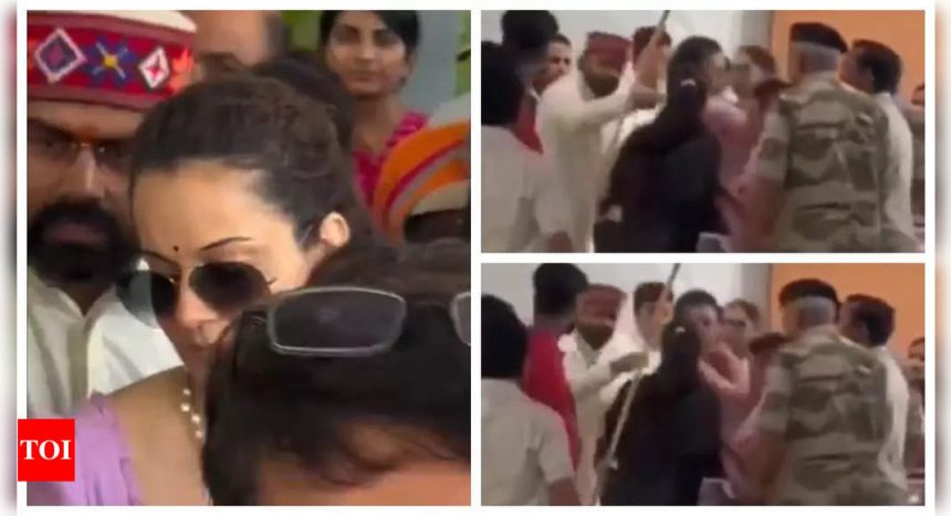 Kangana Ranaut slap controversy: Internet calls out selective outrage after man from actress' team caught slapping woman at airport- WATCH |