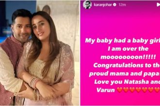 Karan Johar over the moon as Varun and Natasha welcome baby girl |