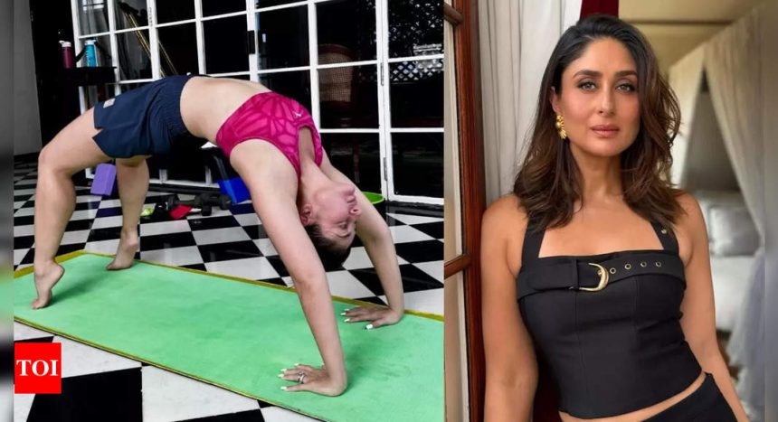 Kareena Kapoor Khan serves fitness inspiration as she aces 'Chakrasana' with Diljit Dosanjh's 'Vanilla' in the background - PICS inside | Hindi Movie News