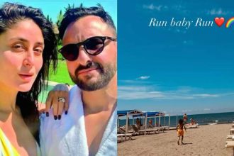 Kareena Kapoor Khan turns shutterbug for son Taimur as they enjoy a sunny day on a London beach - See photo |