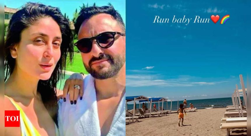 Kareena Kapoor Khan turns shutterbug for son Taimur as they enjoy a sunny day on a London beach - See photo |