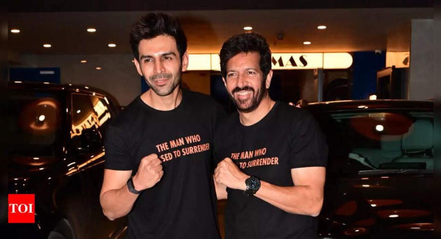 Kartik Aaryan, Kabir Khan, Mini Mathur and other crew members attend the screening of Chandu Champion | Hindi Movie News