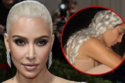 Kim Kardashian Debuts Platinum Blonde Basket Braid Hairdo, Jokes Fly