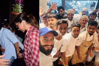 Mom-to-be Deepika Padukone and Ranveer Singh's PIC with restaurant staff, post their dinner goes viral, netizens react | Hindi Movie News