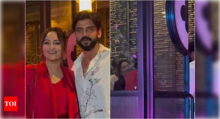 Newlyweds Sonakshi Sinha and Zaheer Iqbal enjoy dinner date with family and friends | Hindi Movie News