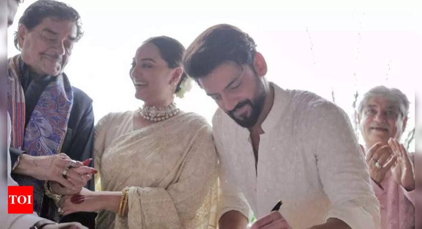 Newlyweds Sonakshi Sinha and Zaheer Iqbal turn off comments section on their wedding posts