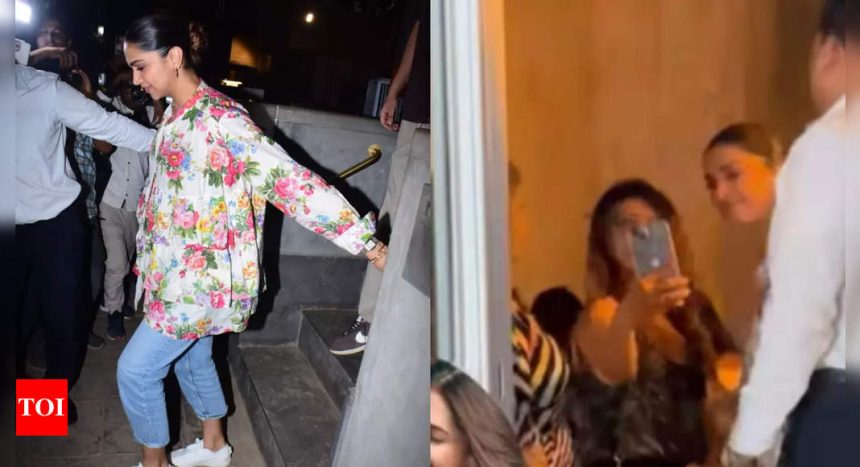 Pregnant Deepika Padukone clicks selfies with fans as she steps out for dinner at a restaurant with mom Ujjala Padukone - WATCH video | Hindi Movie News