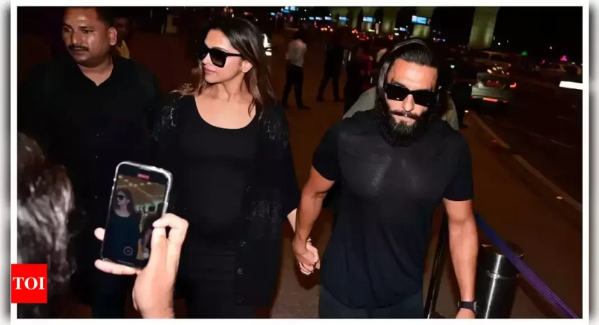 Ranveer Singh gets protective of pregnant wife Deepika Padukone amidst media frenzy as they jet out of city post 'Kalki 2898 AD' event - WATCH |