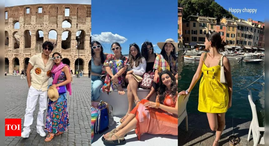 Sara Ali Khan and brother Ibrahim have a gala time in Rome; Ananya Panday looks cheerful in yellow |