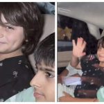 Shah Rukh Khan's son AbRam flaunts his dimpled smile, waves at paparazzi as he gets snapped with friends after Sohail Khan's son Yohan’s birthday bash - See photos |