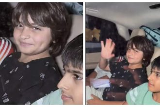 Shah Rukh Khan's son AbRam flaunts his dimpled smile, waves at paparazzi as he gets snapped with friends after Sohail Khan's son Yohan’s birthday bash - See photos |