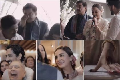 Shatrughan Sinha wipes tears as Sonakshi and Zaheer Iqbal exchange garlands during their registered marriage - watch wedding video |