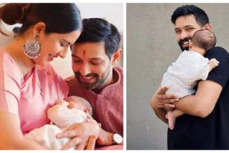 Sheetal Thakur drops adorable photo of Vikrant Massey and son Vardaan as they celebrate first Father's Day |